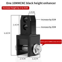Motorcycle Rear Shock Extender 1/2Pcs Motorcycle Front Shock Riser With Screw Front Shock Riser Height Extension Absorber Metal 10mm juoda