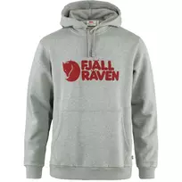 Fjällräven Logo Hoodie Men's Grey Melange