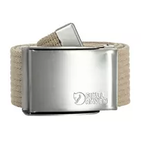 Fjällräven Josta Canvas Belt Fossil - 38 mm Width, 120 cm Length, Unisex, Durable Polyester Webbing with Aluminium Clamp Buckle
