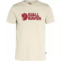 Fjällräven vyriški marškinėliai Chalk White - Ekologiškos medvilnės logotipo marškinėliai