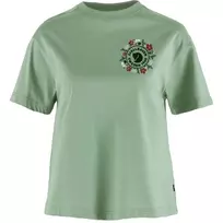 Fjällräven Women's T-Shirt Fjällblomster Logo Misty Green
