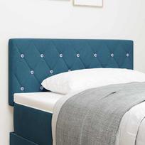 LED Headboard with LED Light Strips Dark Blue 100 cm Velvet