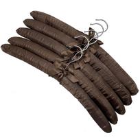 5 Pcs Satin Padded Hangers Silk Wrapped Coat Jacket Rack For Shop Display