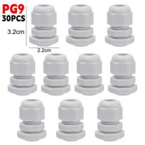 PG7 PG9 Waterproof Cable Gland Cable Entry IP68 Nylon Plastic Connector Adjustable Locknut Sleeve Joint Cord Strain Relief Joint
