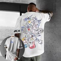 2026 Digimon Adventure Anime Tunomon Printed T-Shirt Summer New Men's and Women's Casual Harajuku Versatile Short Sleeve Tops 4XL