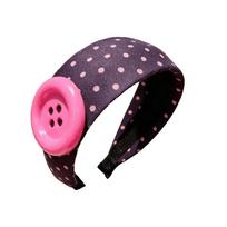 Wide Brim Dopamine Hair Hoop Non Slip Oversized Button Hairband Sweet Polka Dot Headband  Casual juoda