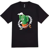 Converse T Shirts Unisex Black Crew Neck Moderate 10023995-A02 M