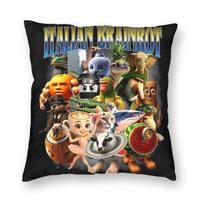 Matteo Italian Brainrot Mateo Brainrot Mateooo Pillowcase Printed Cushion Cover Decorative Throw Pillow Case Cover Square 18'' Peach skin 18*18(CM)-1Pcs