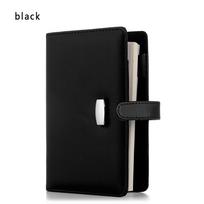 Supplies Journal Leather Card Organizer Loose Leaf File Folder Notepad Notebook Daily Planner A7 raudona
