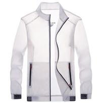 Men's Plus Size Standing Collar Lightweight Sun Jacket Casual Jacket Outdoor Windproof Fishing Jacket 4XL balta