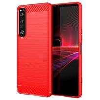 Skirtas Sony Xperia 1 IV Case Xperia 10 1 IV Cover smūgiams atsparus minkštas silikoninis buferio dėklas, skirtas Sony Xperia 1 IV III II Fundas 6,5 colio For Xperia 5 II raudona