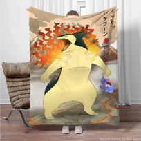 Pokemon Animacinis Retro Charizard Anime Flanelinis pledas Pikachu figūrėlės Namų Sofos Pietų pertraukos pledai Vaikams Studentams Vaikų dovanos 30x40in