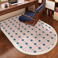 Oval Office Chair Mat Non-Slip Carpet Computer Desk Chair Mat Easy to Clean Area Rugs Floor Protector Mat Home Office 60X90CM(2X5.3FT