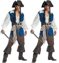 Vyriškas Karibų piratų kapitono kostiumas Helovino Cosplay Medium