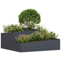 Garden Planter Anthracite 100 x 100 x 50 cm