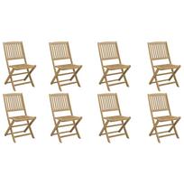 Garden Chairs 8 pcs Foldable 44 x 50 x 88 cm Solid Acacia Wood