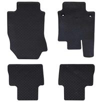 Car Floor Mat Set 4 pcs Black Rubber