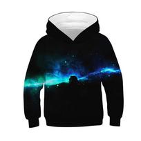 Autumn Children's Hoodies Galaxy 3D Print Nebula Kids Loose Coat Junior Teen Child Tops Pullover Boy Girl Hooded Sportwear 110