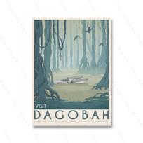 Planet Storm Trek Art Prints Retro Travel Poster Minimalist Space Landscae Canvas Painting Gift for Geeks Room Home Wall Decor 21x30cm No Framed