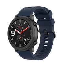 22mm 20mm Silicone Strap for Amazfit GTR 47MM /2/2e/Stratos 3 GTR 4 3pro Bracelet Correa For Amazfit GTS 4 Mini/2 2E 3 Watchband 22mm Universal vidurnakčio mėlyna spalva
