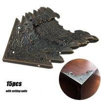 15 vnt./rinkinys Praktiški metaliniai bronziniai knygų, scrapbooking albumų, meniu aplankų kampų apsaugos kampai nuotraukų albumui pasidaryk pats 30pcs