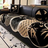 Irregular chenille sofa cushion New Chinese style universal for all seasons 2025 autumn and winter models Non-slip special cover cover cloth towel 90*90cm