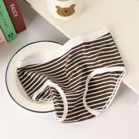 Striped Hip Hugging Breathable Threaded Triangle Women's Panties M