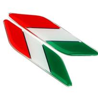 2Pcs Metal Italian Germany America Britain France National Flag Side Fender Emblem Badge Decals Car Sticker Accessories