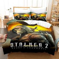 Game S.T.A.L.K.E.R. 2 Heart Of Chernobyl Bedding Set Cartoon Anime Three-Piece Set Adult Kid Bedroom Duvetcover Sets EU Single(135*200cm)3pcs