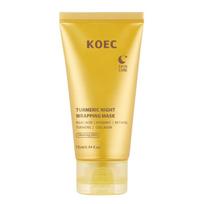 Turmeric Overnight Wrapping Peel Off Mask, Hydrolyzed Collagen Gel Mask with Brush for Glowing & Firming Skin 1PCs