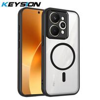 KEYSION Transparent Magnetic Phone Case for Realme 15 Pro 5G Soft Silicone+PC HD Clear Shockproof Back Cover for OPPO Realme 15T for Realme 15 5G juoda