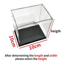 Clear Acrylic Display Case for Collectibles Toys and Jewelry Dustproof Protective Storage Box with Assembly Stand height 20cm