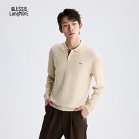 Lilang Men's Business Commuter Wool Polo Sweater 185/100A pilkšvai balta
