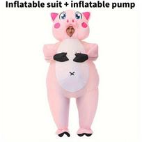 Inflatable Pig Costume For Celebrations And Theatrical Acts With Sewn Craft For All Ages