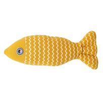 Catnip Stuffed Fish Toy Perfect For Kittens And Adult Cats Promotes Dental Health geltona