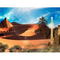 deimantų tapyba Egipto piramidės kryžminio siuvinėjimo komplektai Visas apvalus deimantinis siuvinėjimas 20X30CM