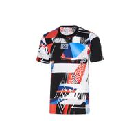 Puma X BMW Geometric Pattern Print Colorblock apvalaus kaklo marškinėliai trumpomis rankovėmis vyriški viršutiniai daugiaspalviai 599489-04 XS black