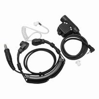 Throat Microphone Earpiece Transparent Acoustic Tube Walkie Talkie Earpiece Headset with U94 PTT