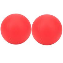 2pcs Silica Gel Massage Ball Yoga Fitness Ball for Pain Stress Relief Trigger Point TherapyRed raudona