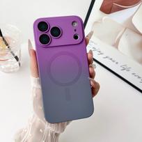 Gradient fine hole lens film magnetic silicone phone case for iPhone 17 16 15 14 13 12 11 Pro Max Air magsafe charging soft case iPhone 13