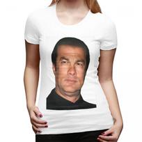 Steven Seagal TShirt for Women ONeck Streetwear T Shirts Womens Tees Short Summer Clothes Tops S