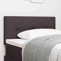 LED Headboard with LED Light Strips Dark Brown 100 cm Fabric