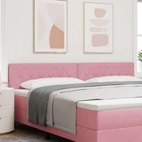 LED Headboard with LED Light Strips Pink 200 cm Velvet