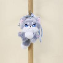 Cartoon Little Fox Plush Toy Bag Charm For Travel And Gifts GreyFox