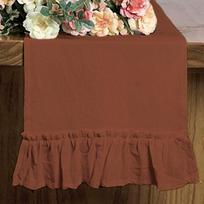 Cotton Ruffle Table Runner Solid Color Romantic Table Cloth Decorative Dining Placemat  Hotel ruda