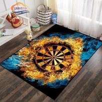 Ledo ir ugnies smiginio raštas kilimas Madingas smiginis Minkštas kilimėlis Dovanos sporto mėgėjams Buitinis grindų kilimėlis lauko žaidimų kilimėlis 40cm x 60cm