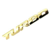Šaunus 3D lydinio metalo raidžių turbo automobilio motociklo emblemos ženklelio lipduko lipduko dekoras auksinė