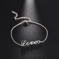 Nerūdijančio plieno širdelės žavesio apyrankė Romantiškas širdelės grandinėlės bangle moterims Juvelyriniai dirbiniai Valentino dienos dovanos Naujas Ins gray