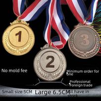 Skaitmeniniai Kviečių Varpų Medaliai: Auksas, Sidabras, Bronza Čempionas, Antros vietos laimėtojas, Trečios vietos laimėtojas Sporto apdovanojimai (Cinko lydinio) Gold Small Diameter 5CM