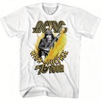 2025 ACDC Shirt High Pressure 1976 Tour Graphic T-Shirt Short Sleeve Graphic Short Sleeve Shirt Unisex Men and Women Summer S